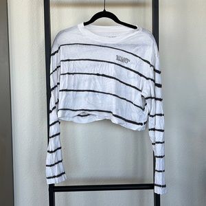 All Saints White Stripped Shirt Size Medium